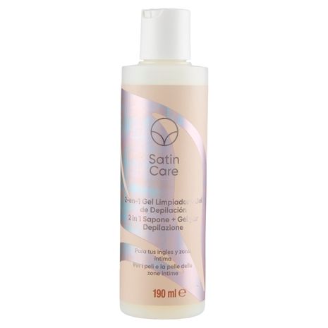 Satin Care 2 in 1 Sapone + Gel per Depilazione per i peli e la pelle delle zone intime 190 ml